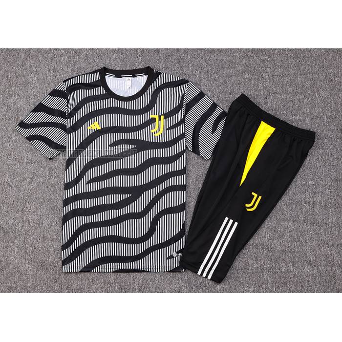 Tuta da Track del Juventus Manga Corta 2023 Nero - Pantalon Corto
